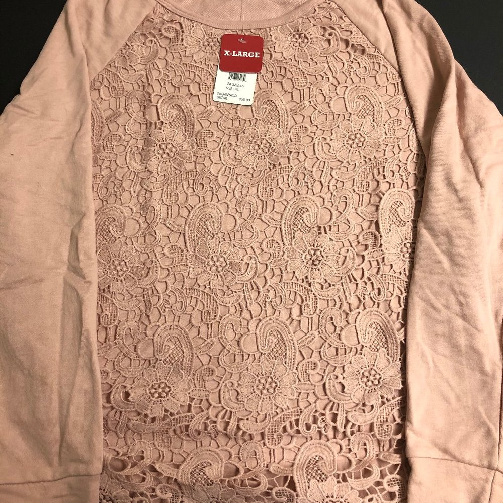 Adrianna Papell Macrame Blouse